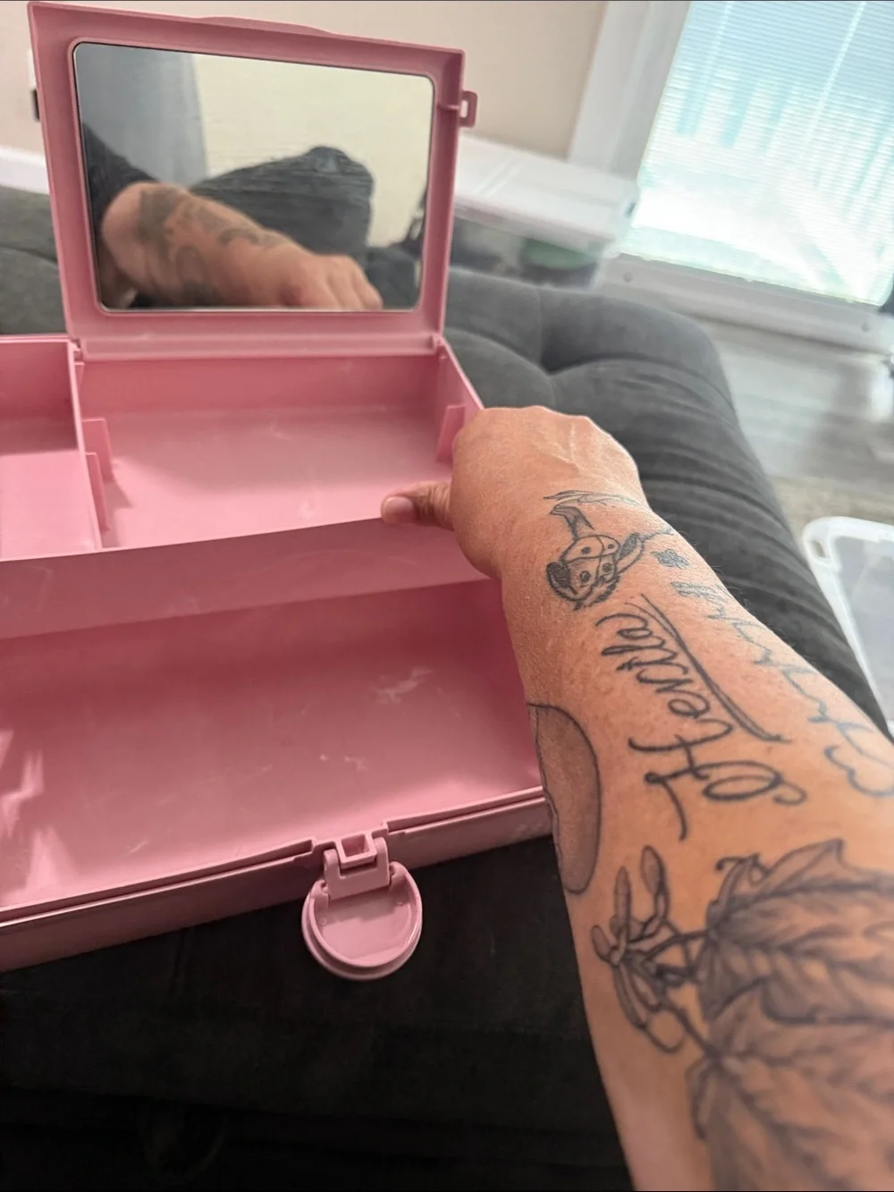 Caboodles Pink Makeup Case with Mirror